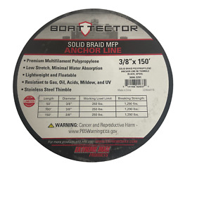 3006.2291 Boat Tector Extreme Max Solid Braid Anchor Line 3/8inch X 150foot Black
