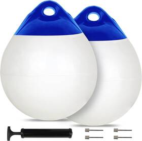 Yfq-033 Brand Veithi 10/12/15 Inch Boat Buoy Balls Anchor Float 15 White/blue 2 Pack