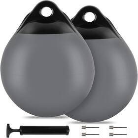 Yfq-035 Brand Veithi 10/12/15 Inch Boat Buoy Balls Anchor Float Round 15 Grey 2 Pack