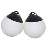 Bt0288-white-a25-2 Pair Of Boat Fenders Ball Round Anchor Buoy 690006120644