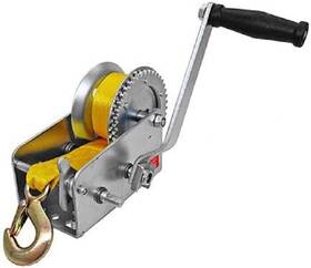Capaw2r Cal-hawk Heavy Duty 1 Ton Hand Crank Winch 2 Inch X 20ft Nylon Strap 2-speed 8 4 Gear