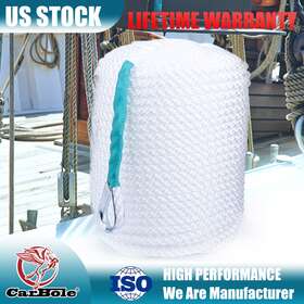 Nar1210b Carbole 3/8 Inch X300ft 5850lbs Twisted Three Strand Braid Nylon Anchor Rope Boat With Thimble