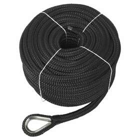 Nbem-0151-bk01 Champion Realplus 1/2 Inch 150ft Double Braid Nylon Anchor Line Rope With Stainless Thimble