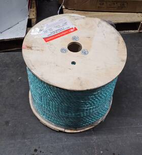 Continental Western Corporation 402055 Cwc 1/2 Inch X 1200ft Teal With Dark Blue Tracer 3 Strand Rope 6600lbs Tensile