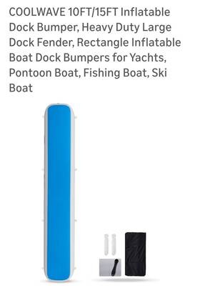 C03-idf Coolwave 10ft Inflatable Dock Bumper Heavy Duty Large Fender New