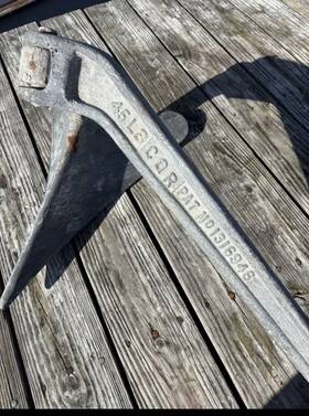 Cqr- Secure Sl0056507 Pivoting Galvanized Steel Anchor - 45 Lbs Made In Scotland Never Been Used