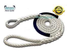 Dbropes 716982430628 3 Strand Mooring Line 100% Nylon 5/8 Inch X 30ft With Chafe Guard. Ts. 10400 Lbs