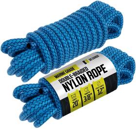 3820mru Dc Cargo Mall Boat Dock Lines 2 Pack 3/8 X 20ft Double Braided Ropes For Docking With