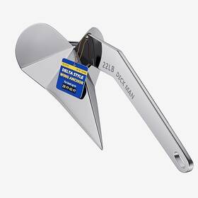 Dmba-001 Deck Man Delta 22 Lb 10 Kg Style 316 Stainless Steel Boat Anchor Boats From 28-42 Ft