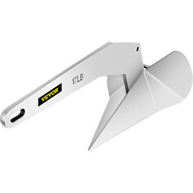 17lbbxgzscm000001 Delta Style Wing Anchor 17 Lb 7.7 Kg Stainless Steel Boat For 22-38 Ft