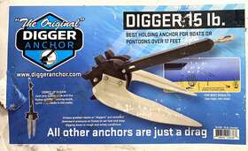 15-fw Digger The Original 15lb Freshwater Anchor Boats/pontoons Over 17ft