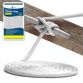 Db-326-2t Direct 2 Boater 5/8 Inch X 15ft White Pack Durable Double Braided Nylon Dock Line - For Boats Up