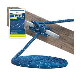 Db-371 Direct 2 Boater 5/8 Inch X 25ft Royal Blue - Reflective Double Braided Nylon Dock Line For Boats