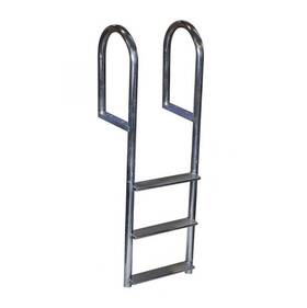 De2047f Dock Edge Ladder 7 Step Fixed Wide Welded Aluminum -