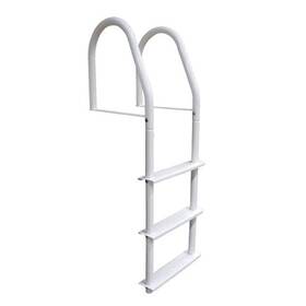 De2103f Dock Edge Ladder 3 Step Fixed C/w Hardware White -