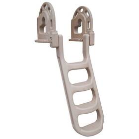 De2184f Dock Edge Ladder 4 Step Flip Up Stand Off Lldpe Sand -