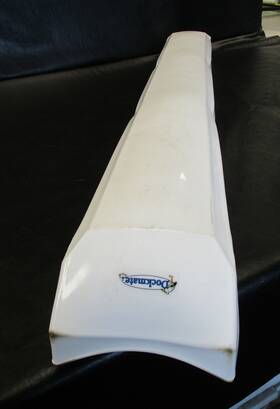 34865 Dockmate 48 Inch Vinyl Piling Post Fender / Bumper Pvc White Marine Boat