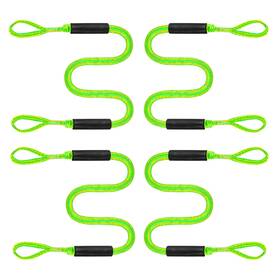 Ss-green-4p Dockmoor Pack Of 4 Dock Bungee Line Marine Rope Docking For Boat Jet Ski Green