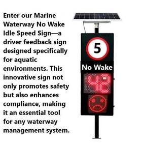 Skusl-td-ga-02 Dominion Products Enhance Safety On Your Marine Waterways With Our No Wake Idle Speed Sign New