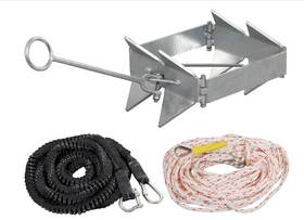 Dorbuphan 717337830469 Boat Anchor With Rope Hot-dipped Galvanized Folding 25lbs