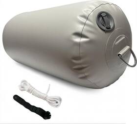 F45152g Dscraft Heavy-duty Inflatable Pvc Boat Fenders Stationary Dock Yacht 18x60 Inch Light Grey