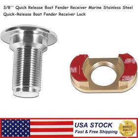 Egqp1215 Eg-auto 3/8 Inch Stainless Steel Quick Release Fender Receiver Boat Marine Lock Kit