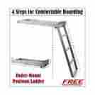 Emplum4 0814166020990 Extreme Max New 4 Steps Aluminum Under Mount Pontoon Ladder 814166020990