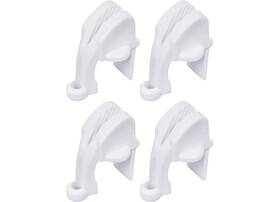 Extreme Max 3005.5088 Boattector Quick Adjust Pontoon Rail Fender Hanger Wht 4pk