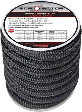 3006.2309 Extreme Max Boattector Double Braid Nylon Dock Each Line - 3/4 Inch X 30ft