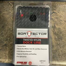 3006.2846 Extreme Max Boattector Twisted Nylon Dock Line 3/8 Inch X 15 Black