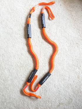 3006.3225 Extreme Max Beach Rat Boat Bungee Dock Line Orange 4 Ft Set Of 2