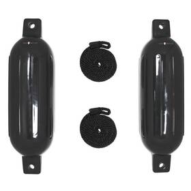 Extreme Max 3006.6547 Boattector Inflatable Fender 2-pack 4.5 Inch X16 Black Boat Bumpers