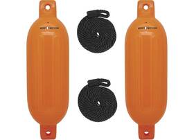 Extreme Max 3006.7581 Boattector Inflatable Fender 2-pack 4.5 Inch X 16 Neon Orange