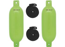 3006.7617 Extreme Max Boattector Inflatable Fender 2-pack 8.5 Inch X 27 Neon Green