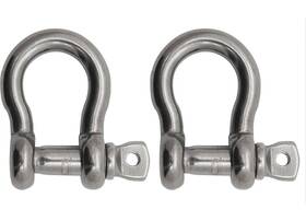 Extreme Max 3006.8324.2 Boattector Stainless Steel Anchor Shackle - 1/2 Inch 2-pack