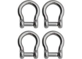 Extreme Max 3006.8405.4 Boattector Ss Bow Shackle With No-snag Pin - 1/4 Inch 4-pack