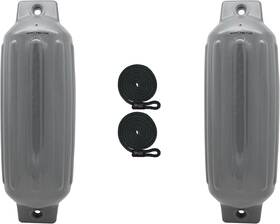 3006.8549.2 Extreme Max Boattector Inflatable Fender Value 2-pack 10 Inch X 30 Gray