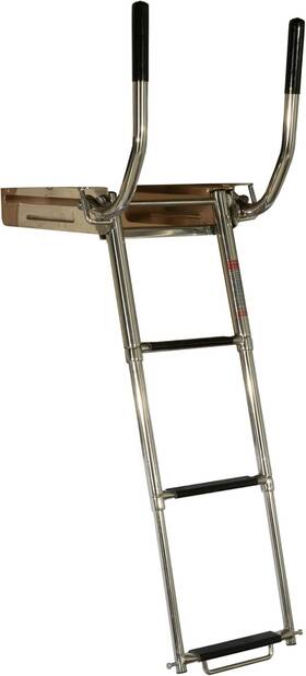 3006.8801 Extreme Max 3006-8801 Undermount Telescoping Pontoon 3-step Ladder Silver