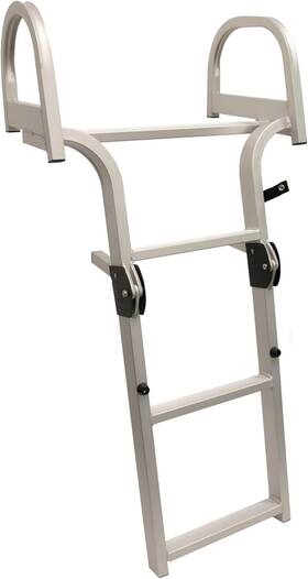 3006.8884 Extreme Max Wide Entry Aluminum Folding Dock And Pontoon Ladder 3-step