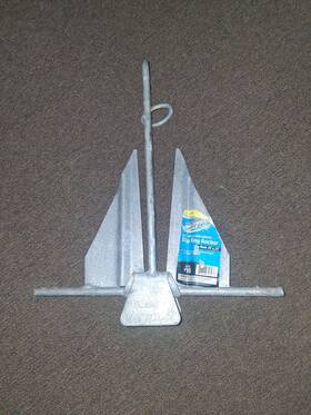 Five Oceans 3941-1 10 Lb Fluke Boat Anchor Hot Dipped Galvanized Steel