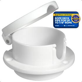 4858-ns Five Oceans Rope Deck Pipe For Up To 7/8 Inch Size White Polymer Fiber Reinforced - Fo4858