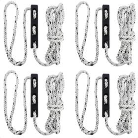 Five Oceans 810033309823 Boat Mooring Kit 4-pack 5/8 Inch X 20ft 3-strand Ropes With 12 Eye Loop And Snubbers
