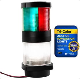 Fo4626 Five Oceans Led Tri-color All-around Anchor Light - 12v Dc Uscg 2nm Compliant