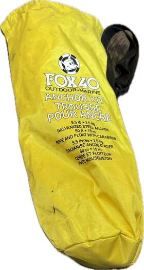 7928-0500 Fox 40 Folding Boating Anchor Kit 3-pc 5.5 Lb 2.5 Kg Galvanized Steel New