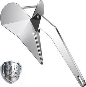 Fucnen Fuqin-ssda316-20 Delta Anchor 316 Marine Grade Stainless Steel Boat 44 Lb/20kg