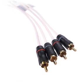 010-12619-00 Fusion 12ft 4-channel Rca Cable Audio Gold-plated Noise Shielded Marine