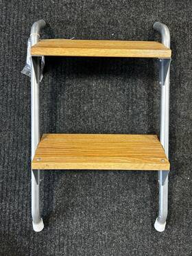 25028 Garelick Attwood Oak Cockpit Step Ladder 28 Inch With Hardware