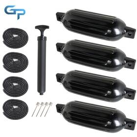 Gre108625 Greatparts 4 Black Ribbed Marine 5.5 Inch X 20 Boat Fender Vinyl Bumper Dock Shield Protection