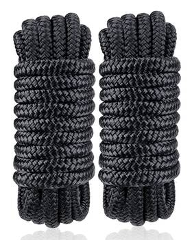 Mtx-001 Greenever Dock Lines And Ropes Boat Accessories - 3/8 Inch X 15ft Double Braided Nylon Li