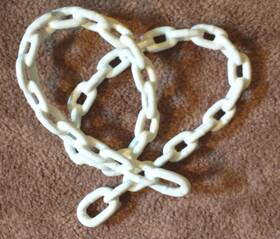 Greenfield 025552216600 Galvanized Steel Pvc Coated Boat Anchor Chain White 1/4 Inch X 4ft New